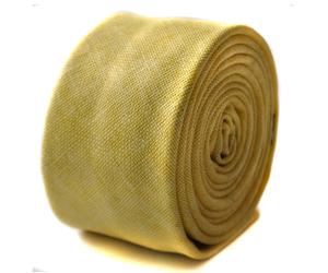 Frederick Thomas Designer Lino Uomo Cravatta - Giallo Pallido - Tinta Unita