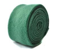 Frederick Thomas Designer Lino Uomo Cravatta - Scuro Verde Smeraldo - Skinny