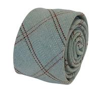 Frederick Thomas Designer Menta Pallido Verde Pastello Tweed Check Uomo Lana Con
