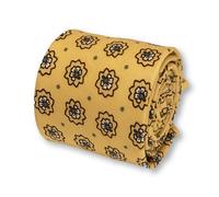 Frederick Thomas Designer Oro Giallo Senape Uomo Cotone Vincolo & Blu Scuro