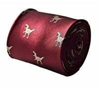 Frederick Thomas Designer Uomo Cravatta - Granata Burgundy Ricamato Dinosauro