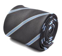 Frederick Thomas Designer Uomo Cravatta - Grigio Argento E Luce Blu - Repp a