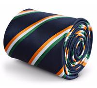 Frederick Thomas Designer Uomo Cravatta - Scuro Blu Navy - India Bandiera Repp A