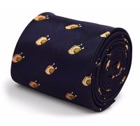 Frederick Thomas Designer Uomo Cravatta - Scuro Blu - Ringraziamento Tacchino