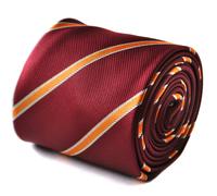 Frederick Thomas Granata Rosso Bordeaux Scuro & Viola Cadbury a Righe Men-S Tie
