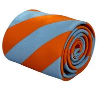 Frederick Thomas Luce Blu E Arancione Barbiere a Righe Men-S Cravatta