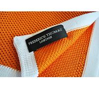 Frederick Thomas Maglia IN Abbinato Uomo Cravatta E Tasca Quadrato Set - Arancio