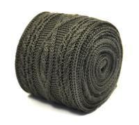 Frederick Thomas Maglia Seta Cravatta da Uomo - Grigio Scuro - Cavo Tinta Skinny