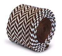 Frederick Thomas Maglia Seta Cravatta da Uomo - Marrone E Bianco - Pesce Skinny