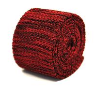 Frederick Thomas Maglia Seta Cravatta da Uomo - Rosso e Nero - Macchiettato CM