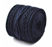 Frederick Thomas Maglia Seta Cravatta da Uomo - Scuro Blu Navy - Cavo Skinny