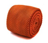 Frederick Thomas Maglia Seta Uomo Cravatta - Arancione - Skinny a Punta