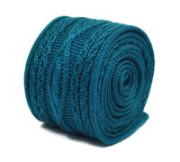 Frederick Thomas Maglia Seta Uomo Cravatta - Blu Turchese Cavo Tinta Unita