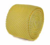 Frederick Thomas Maglia Seta Uomo Cravatta - Giallo Pallido - Tinta Skinny Nozze