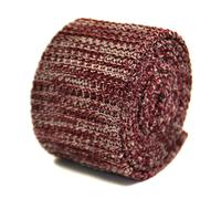 Frederick Thomas Maglia Seta Uomo Cravatta - Granata Burgundy & Bianco Puntinato