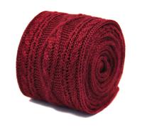 Frederick Thomas Maglia Seta Uomo Cravatta - Profondo Rosso Vino - Cavo Tinta