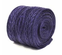 Frederick Thomas Maglia Seta Uomo Cravatta - Viola Scuro - Cavo Tinta Unita