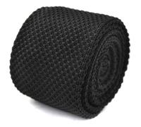 Frederick Thomas Maglia Uomo Cravatta E Fazzoletto da Taschino Set - Nero a Pois