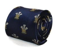 Frederick Thomas Navy Cravatta Principe di Galles Piume Stemma Welsh Rugby Sei
