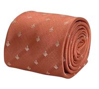 Frederick Thomas Pesca Corallo Arancione Uomo Cravatta Con Giglio (Lys) Business