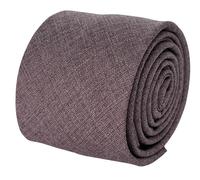 Frederick Thomas Tinta Unita Rustico Boemo Malva Marrone Bamboo Cravatta E Tasca