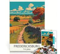 Fredericksburg Virginia Puzzle da 1000 pezzi | Gioco impossibile Ogni pezzo è unico Vacanza antistress a casa Ammazzare il tempo 52x38cm