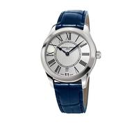 Frederique Constant Classics FC-220MS3B6 Women's Watch - Silver Dial, Blue Leather Strap