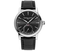 Frederique Constant Manufacture Classic Date FC-706B3H6 Men's Watch - Black Dial, Stainless Steel Case, Black Leather Strap