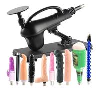 Fredorch nuovo aggiornato 3xlr macchina del sesso con 10 accessori, portatile velocità regolabile per uomini donne coppie macchina del sesso automatico con dildo e tazze masturbazione (MHC-A2SS-BK-C)