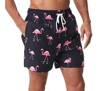 FREDRM Mens Swim Trunks Quick Dry Boardshorts with Mesh Lining Above Knee Swimwear Bathing Suits
