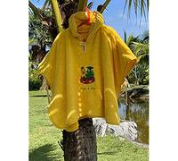 Freds Swim Academy Fred & Gina - Poncho Con Cappuccio, 60 cm Lunghezza x 55 cm Larghezza, Giallo