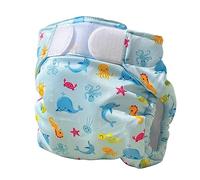 FREDS SWIM ACADEMY Pannolino da nuoto riutilizzabile - Swim Nappy con chiusura in velcro, pantaloni da nuoto per neonati, in materiale morbido, regolabile e facile da indossare (blu, 1)