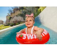 FREDS SWIM ACADEMY SWIMTRAINER Classic Rosso - Allenatore di nuoto per bambini dai 3 mesi ai 4 anni - aiuto gonfiabile per il nuoto per abituarsi all'acqua, per principianti
