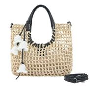 FREDsBRUDER borsetta Sun Carrier Collection Square Shopper Natural Straw & Black beige