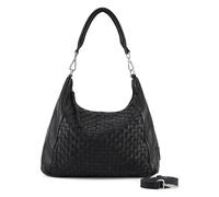 FredsBruder Calm Weave Borsa a spalla Vera Pelle 38 cm nero
