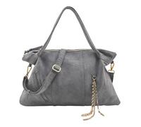 FREDsBRUDER Pelle borsa a tracolla Velvet Wild Shoulderbag Dark Grey grigio talpa