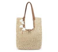 FREDsBRUDER Sun Carrier - Borsa shopper (natural straw & desert brown) marrone