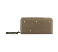 FREDsBRUDER Pelle portafoglio The Beaded Wallet Greyish Khaki grigio-verde