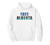 Free Alberta - Independence from Canada 2026 Lake (White) Felpa con Cappuccio