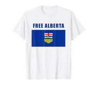 Free Alberta - Independence from Canada 2026 (White) Maglietta con Stampa Grafica Economica
