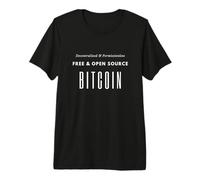 Free And Open Source Decentralized Blockchain Bitcoin BTC Maglietta Premium