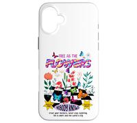 Free as the Flowers Cool Quotes Illustration Graphic Designs Custodia per iPhone 16 Plus