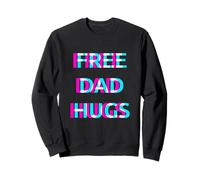 Free Dad Hugs Pride Proud Ally LGBT Rainbow Flag Support Felpa