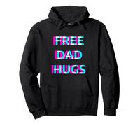 Free Dad Hugs Pride Proud Ally LGBT Rainbow Flag Support Felpa con Cappuccio