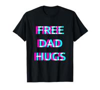Free Dad Hugs Pride Proud Ally LGBT Rainbow Flag Support Maglietta