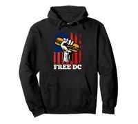 Free DC Sandwich Activism USA Flag Protest Fist Humor Felpa con Cappuccio