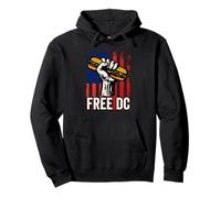 Free DC Sandwich Activism USA Flag Protest Fist Humor Felpa con Cappuccio