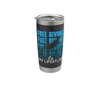 Free Diving è il mio stile di vita Diver Apnoe Fans Immersione Apnea Bicchiere termico in acciaio inox doppia parete