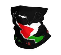 Free Gaza Free Palestine (3) Ghetta per il collo senza cuciture Sciarpa Bandana Avvolgere la testa Coprire il viso Sciarpa Maschera Protezione UV Copricapo per motocicletta Ciclismo Equitazione Corsa