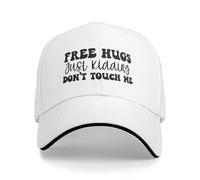 Free-Hug Just Kidding Don T Touch-Me Donna Uomo Cappellino con Visiera Traspirante Cappellino da Baseball Casual Snapback cap per Pesca Corsa Sport